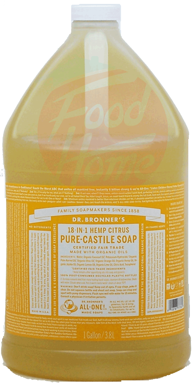 Dr. Bronner's Magic Family Soapmakers 18-in-1 hemp citrus pure-castile soap Full-Size Picture